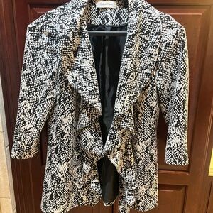 Calvin Klein Women's Black and White Jacket